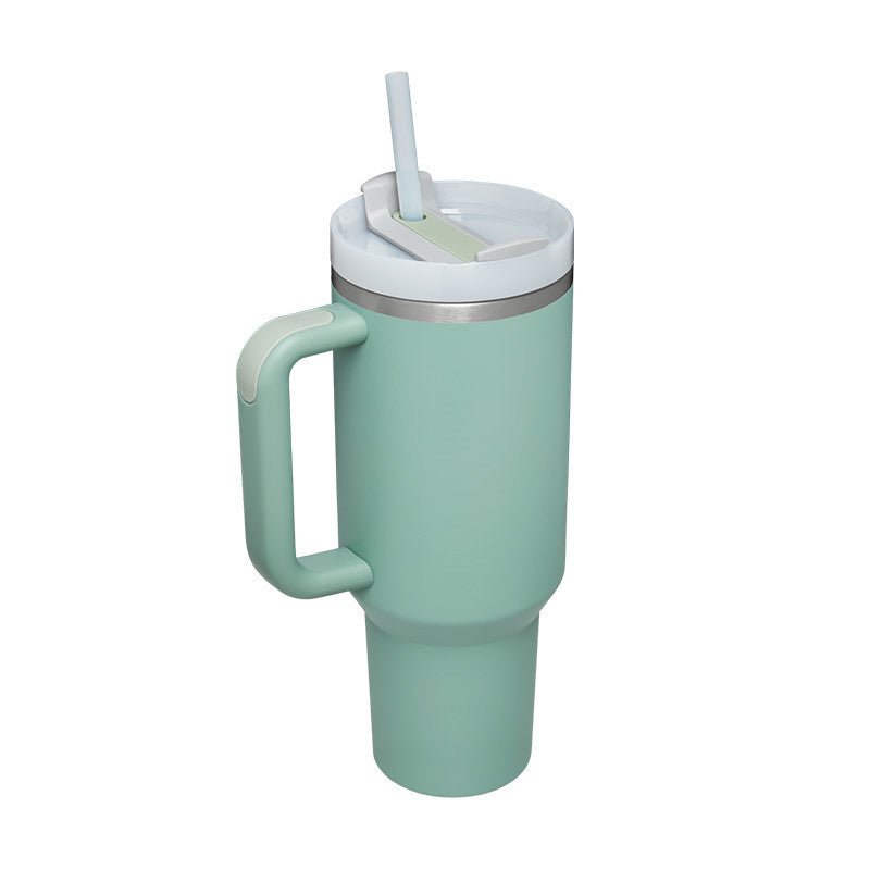 40 Oz Tumbler With Handle Straw Insulated, Stainless Steel Spill Proof Vacuum Coffee Cup Tumbler With Lid Tapered Mug Gifts For Valentine Lover Suitable For Car Gym Office Travel A&S Collection