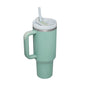 40 Oz Tumbler With Handle Straw Insulated, Stainless Steel Spill Proof Vacuum Coffee Cup Tumbler With Lid Tapered Mug Gifts For Valentine Lover Suitable For Car Gym Office Travel A&S Collection