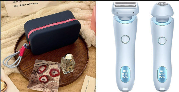 2 In 1 Hair Removal Epilator USB Rechargeable Trimmer Women Body Razor Face Leg Armpit Bikini Hand Pubic Shaver Hair Remover A&S Collection