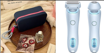 2 In 1 Hair Removal Epilator USB Rechargeable Trimmer Women Body Razor Face Leg Armpit Bikini Hand Pubic Shaver Hair Remover A&S Collection