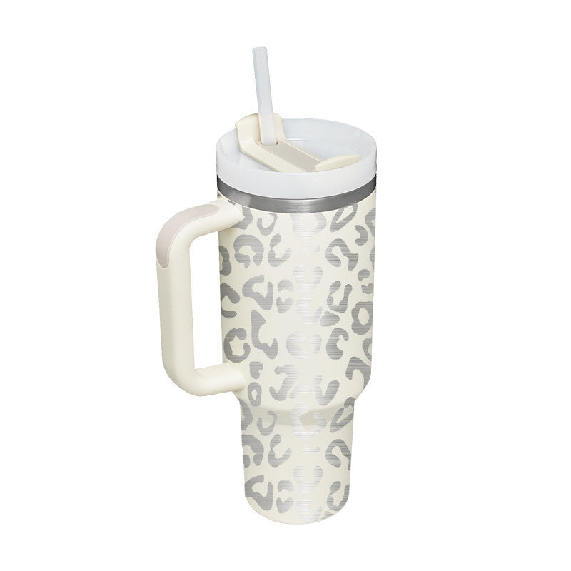40 Oz Tumbler With Handle Straw Insulated, Stainless Steel Spill Proof Vacuum Coffee Cup Tumbler With Lid Tapered Mug Gifts For Valentine Lover Suitable For Car Gym Office Travel A&S Collection