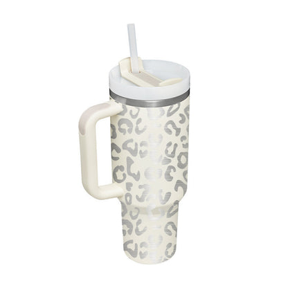 40 Oz Tumbler With Handle Straw Insulated, Stainless Steel Spill Proof Vacuum Coffee Cup Tumbler With Lid Tapered Mug Gifts For Valentine Lover Suitable For Car Gym Office Travel A&S Collection