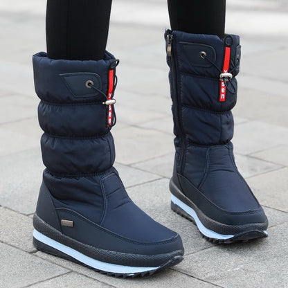 Winter New Plus Velvet Thick Cotton Shoes Thermal Middle Tube Waterproof Non-slip Boots A&S Collection