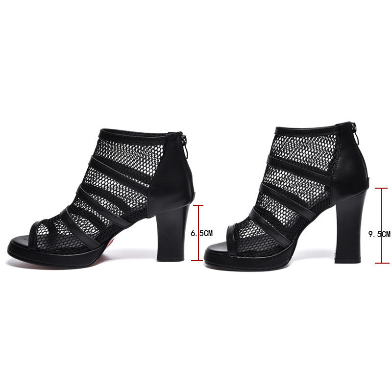 Best Mesh Shoes for Women | Thick Heel High Heels – Shop Now CJNS1272194