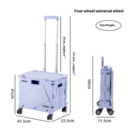 Household Portable Folding Supermarket Trolley CJ
