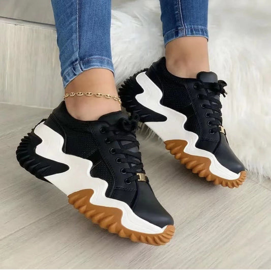 Women Shoes Lace-up Sports Sneakers A&S Collection