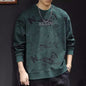 Round Neck Print Sweatshirt Long Sleeve Men's A&S Collection