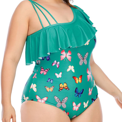 Women's Fashion Printed One-piece Swimsuit CJ