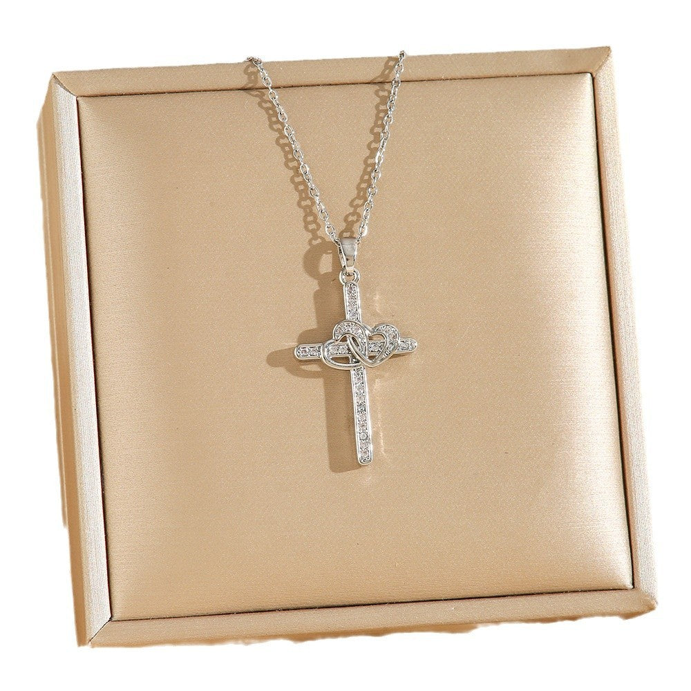 **Elegant double-ring heart necklace—perfect for love-filled occasions.** CJ