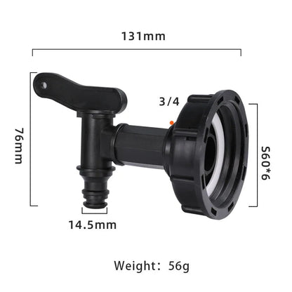 S60x6 Coarse Thread IBC Tank Tap Connecter X 1/2'' 3/4'' Water Coupling Adapter 1000L Garden Home Replacement Valve Fitting A&S Collection