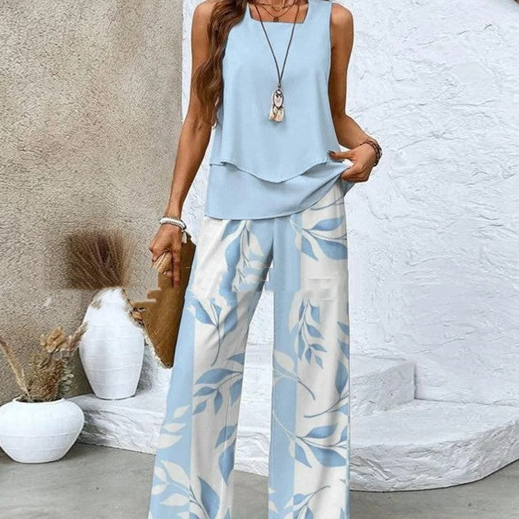 "Sleeveless Vest Pant Suit CJ
