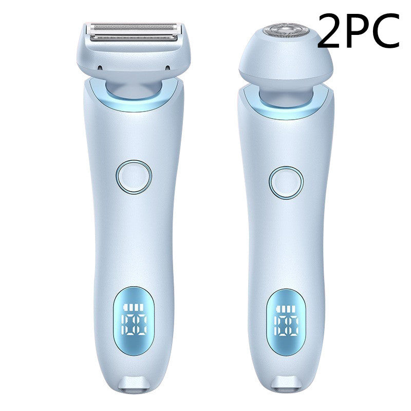2 In 1 Hair Removal Epilator USB Rechargeable Trimmer Women Body Razor Face Leg Armpit Bikini Hand Pubic Shaver Hair Remover A&S Collection