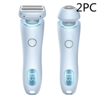 2 In 1 Hair Removal Epilator USB Rechargeable Trimmer Women Body Razor Face Leg Armpit Bikini Hand Pubic Shaver Hair Remover A&S Collection