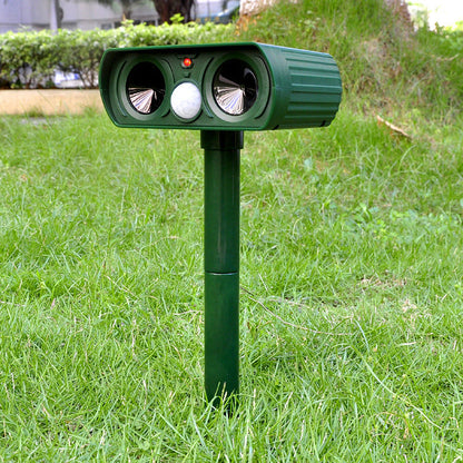 Eco-friendly Solar-Powered Ultrasonic Animal Repeller for humane wildlife control. A&S Collection