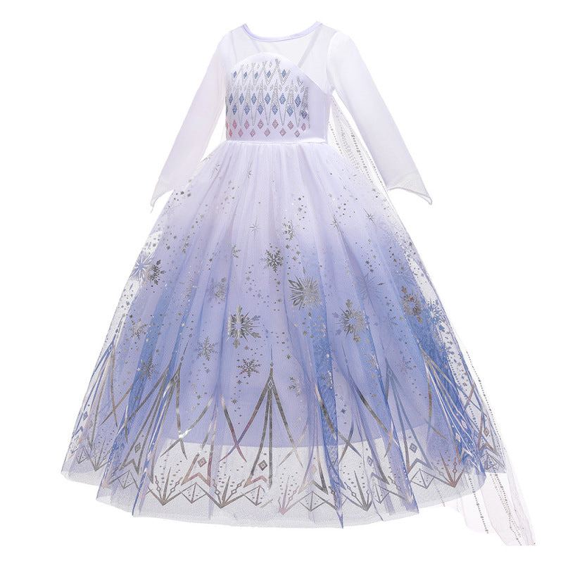 Elegant princess dress with snowflake patterns and a diamond design, perfect for special occasions A&S Collection
