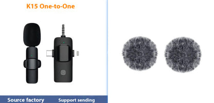 Wireless Collar Clip Microphone - 3-in-1 Design with Multi-Connector & 35-Hole Superior Sound Quality CJ