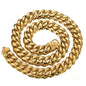 15mm stainless steel and titanium six-sided Cuban chain cast men's necklace A&S Collection