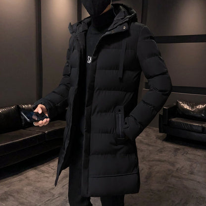 Men's long thickened cotton-padded jacket, trendy and warm for winter A&S Collection