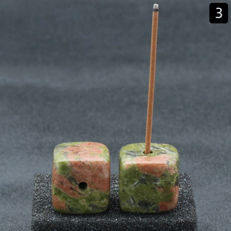 Exquisite crystal agate incense holders—add elegance to any space. CJ