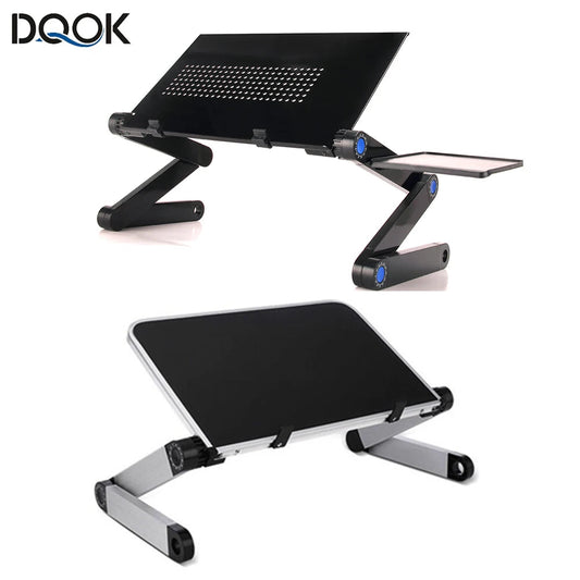 Adjustable Laptop Desk Stand Portable Aluminum Ergonomic Lapdesk For TV Bed Sofa PC Notebook Table Desk Stand With Mouse Pad A&S Collection