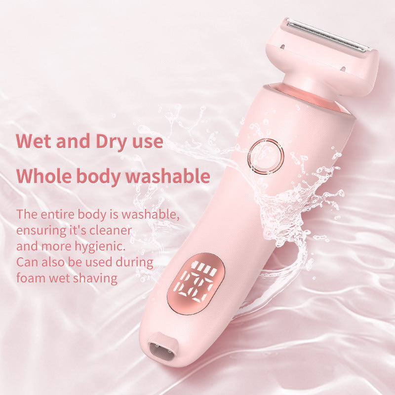 2 In 1 Hair Removal Epilator USB Rechargeable Trimmer Women Body Razor Face Leg Armpit Bikini Hand Pubic Shaver Hair Remover A&S Collection