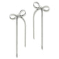 Stainless Steel Jewelry Wholesale: Non-tarnish Herringbone Bow Earrings, Hypoallergenic 18k Gold Plated Ribbon Bowknot Earrings CJ
