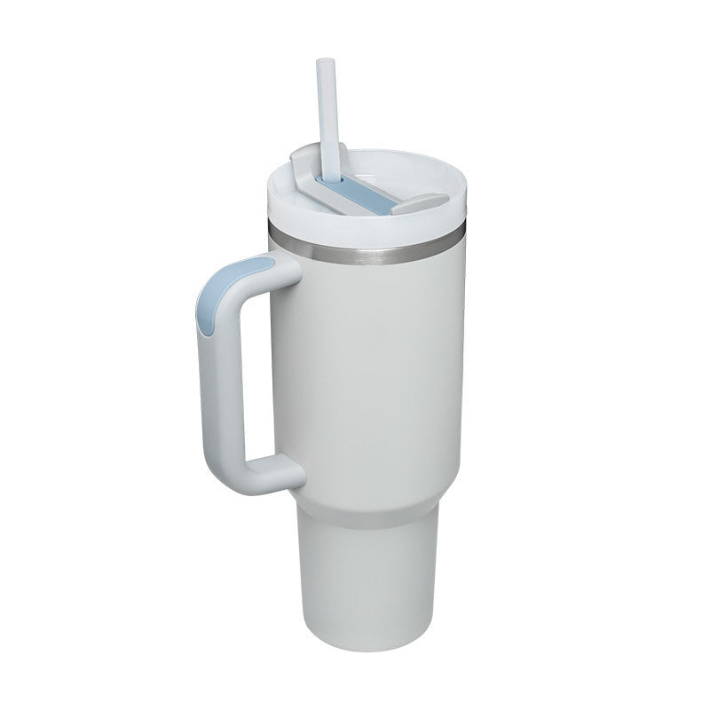 40 Oz Tumbler With Handle Straw Insulated, Stainless Steel Spill Proof Vacuum Coffee Cup Tumbler With Lid Tapered Mug Gifts For Valentine Lover Suitable For Car Gym Office Travel A&S Collection