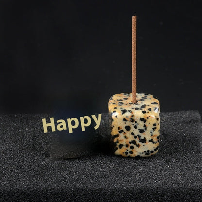 Exquisite crystal agate incense holders—add elegance to any space. CJ