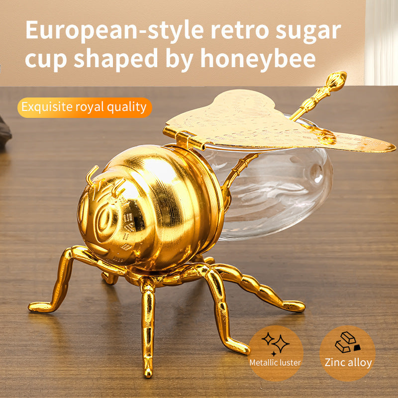 Bee Shaped Honey Jar with Spoon: Versatile Novelty Container for Condiments and Oil – Perfect for Kitchen, Festive Parties, and Everyday Use A&S Collection