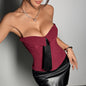 **Trendy Y2K bandeau vest—stylish and effortlessly chic for women.** CJ