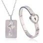 Special Day titanium steel love lock set: matching projection lock bracelet and key necklace for lovers A&S Collection