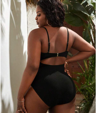 Women's Plus Size One-piece Bikini Solid Color Breathable Swimsuit CJ