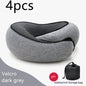 Travel Neck Pillow Non-Deformed Airplane Pillow Travel Neck Cushion Durable U-Shaped Travel Memory Cotton Nap Neck Pillow A&S Collection