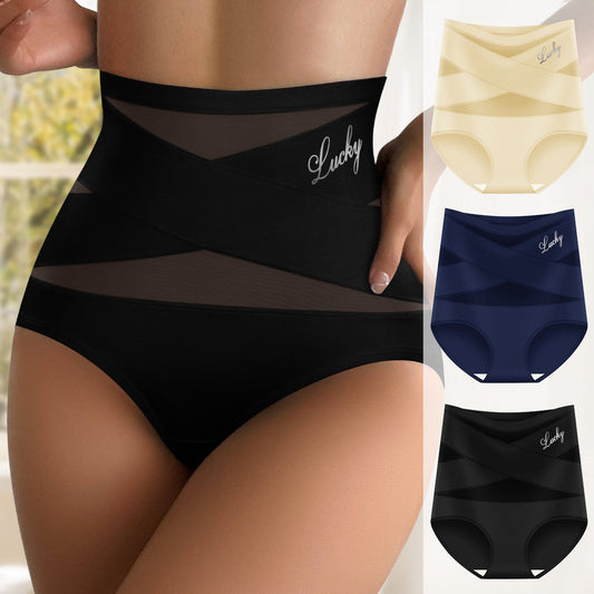 Women's High Waisted Tummy Tightening Hip Lifting Triangle Pants A&S Collection
