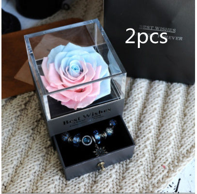 Eternal Flower Rose Jewelry Box for Birthday Presents Valentines Day Wedding Gift A&S Collection