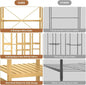 Bamboo Closet System Clothes Rack, Large Freestanding Garment Rack Clothing Rack for Hanging Clothes with 7 Storage Shelves and A&S Collection