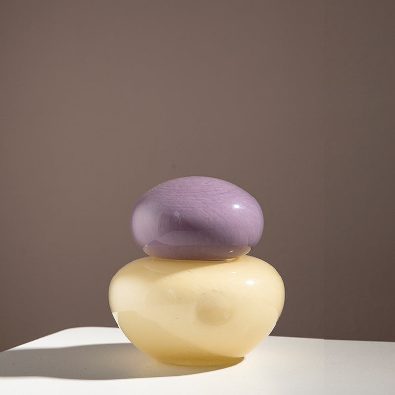 Charming candy ribbon vases—graceful accents for your home. CJ