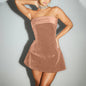 Chic Tube-Top A-Line Dress with Zipper - Perfect for Parties and Evening Glam! CJ