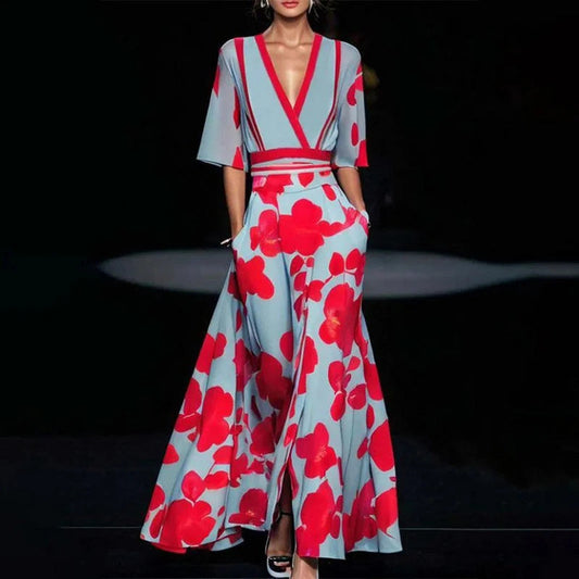 Printed Pleated Belt Dresses - Shop Now CJ