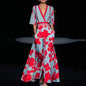 Printed Pleated Belt Dresses - Shop Now CJ