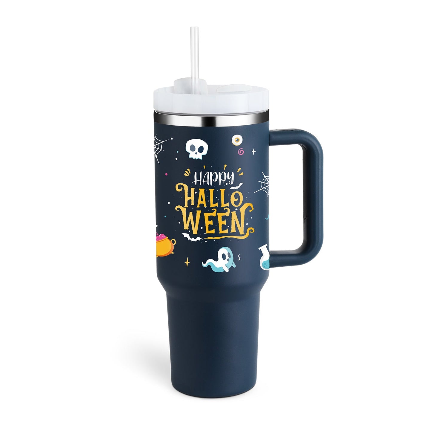 40 Oz Tumbler With Handle Straw Insulated, Stainless Steel Spill Proof Vacuum Coffee Cup Tumbler With Lid Tapered Mug Gifts For Valentine Lover Suitable For Car Gym Office Travel A&S Collection