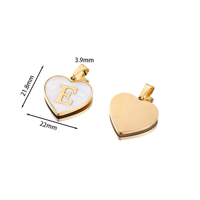26 Letter Heart-shaped Necklace White Shell Love Clavicle Chain Fashion Personalized Necklace For Women Jewelry Valentine's Day A&S Collection