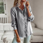 Striped Long Sleeve Shirt Fashion Ruffle Design Button Up Tops Casual Office Blouse Elegant Commuting Women's Clothing A&S Collection