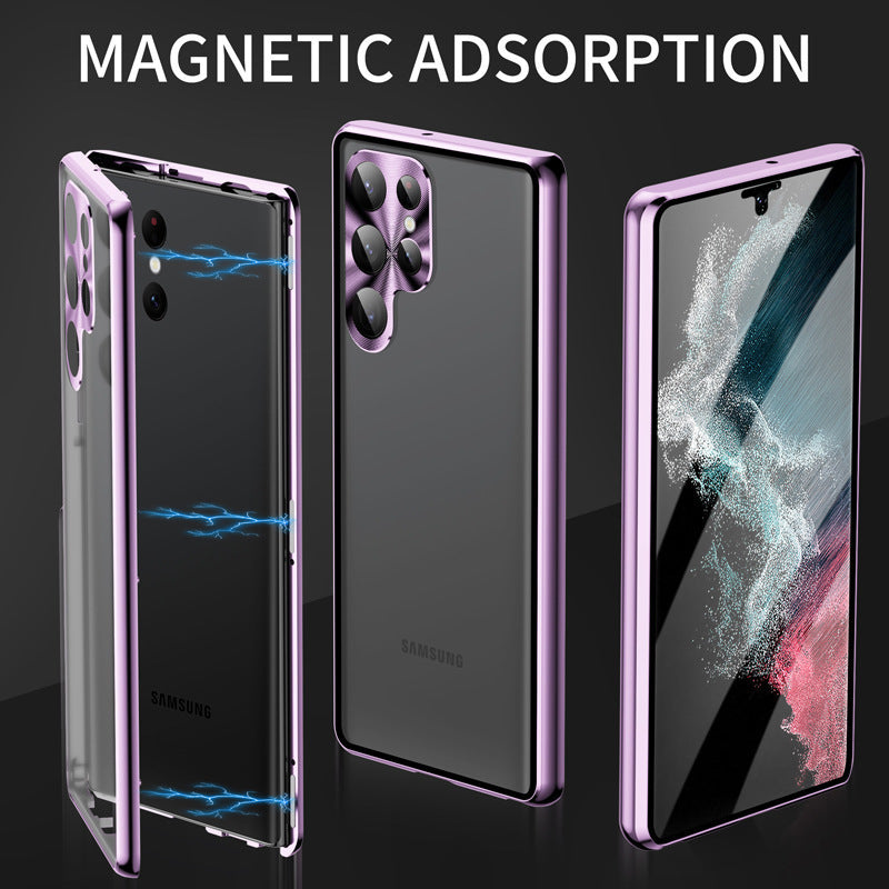Applicable To S24Ultra Peep-proof Magnetic Mirror Universal Magnetic King Phone Case.