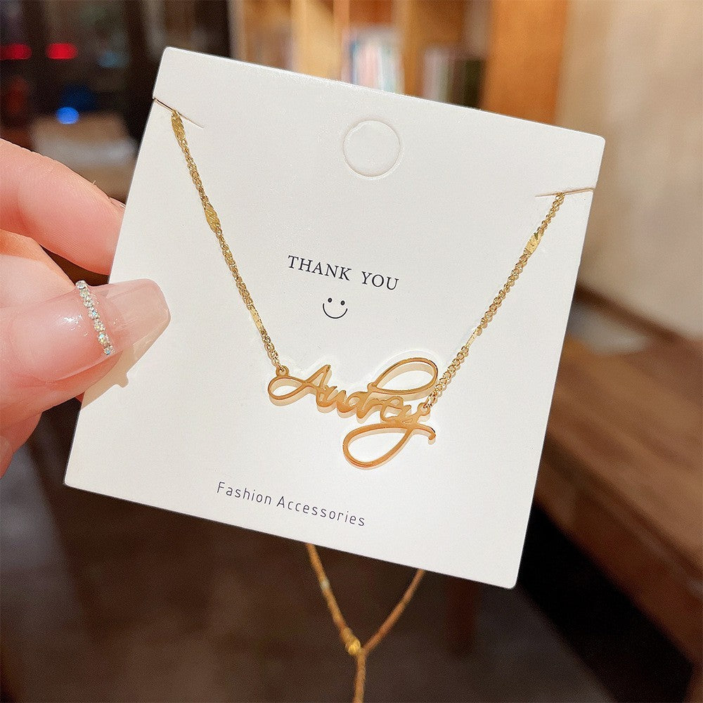 Fashion Titanium Steel Necklace - Light Luxury Design with Advanced Sense for Unique Style CJ