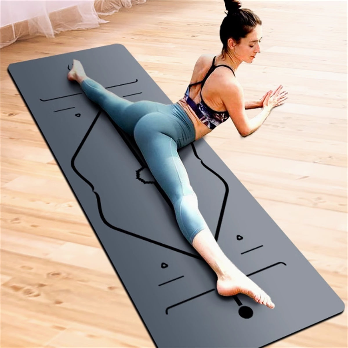 Natural Rubber Non-slip Professional 5mm Thickness Yoga Mat A&S Collection