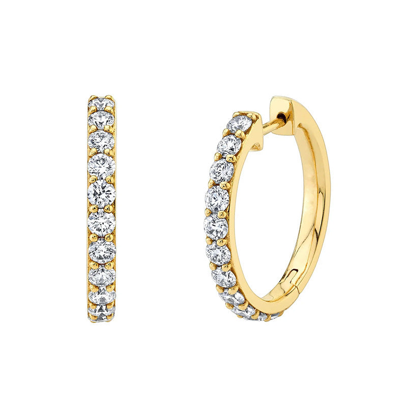 Luxury micro-et zircon ear clip fashion trend exquisite women's wind earrings batch A&S Collection
