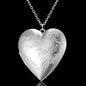 Carved Design Love Necklace Personalized Heart-shaped Photo Frame Pendant Necklace For Women Family Jewelry For Valentine's Day A&S Collection