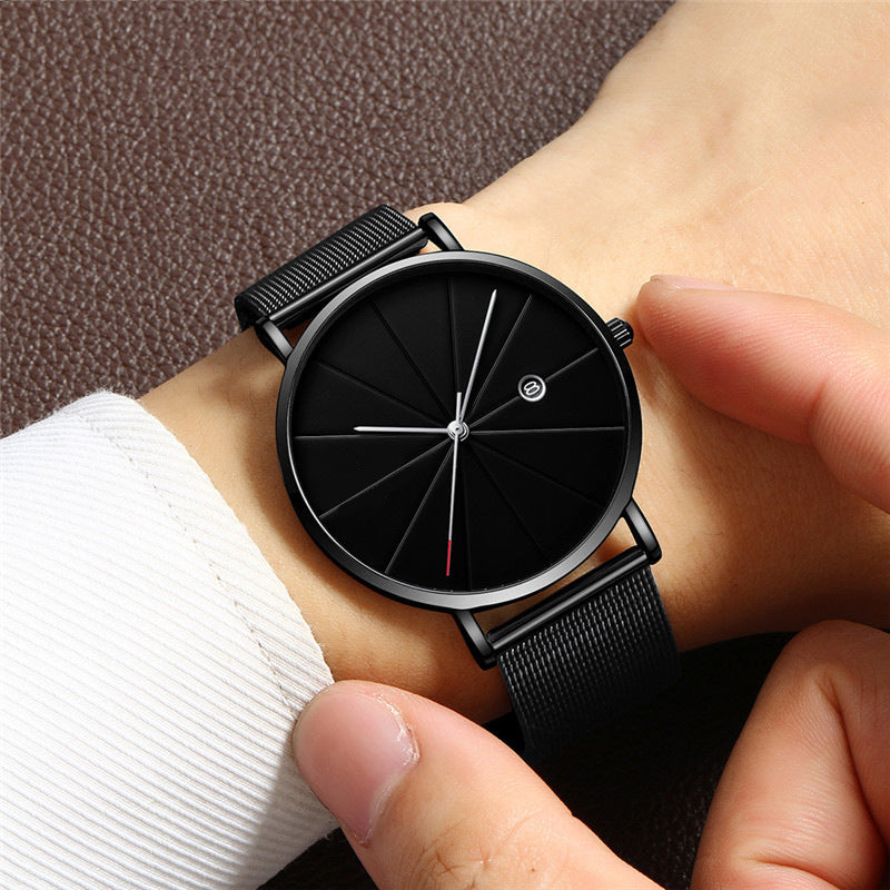 Creative Waterproof Quartz Watch for Men: Simple Calendar Design A&S Collection