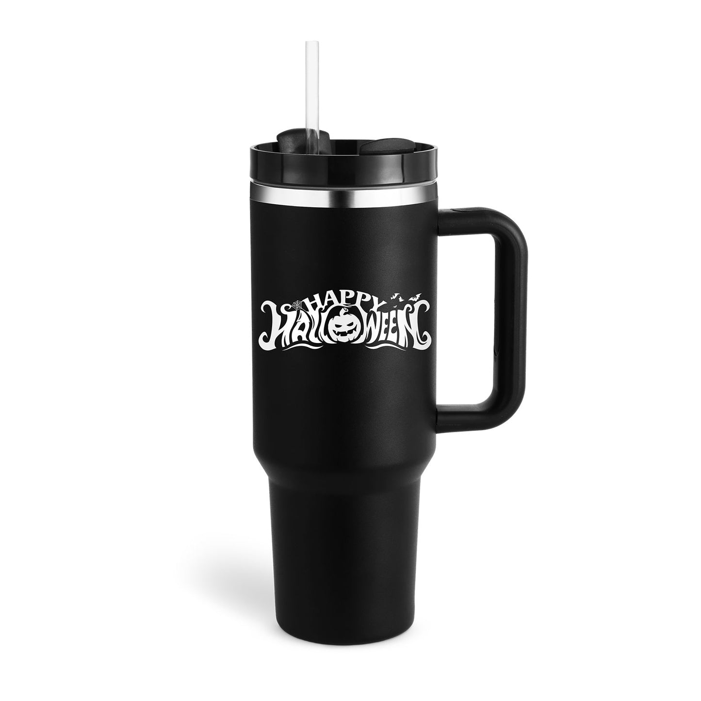 40 Oz Tumbler With Handle Straw Insulated, Stainless Steel Spill Proof Vacuum Coffee Cup Tumbler With Lid Tapered Mug Gifts For Valentine Lover Suitable For Car Gym Office Travel A&S Collection